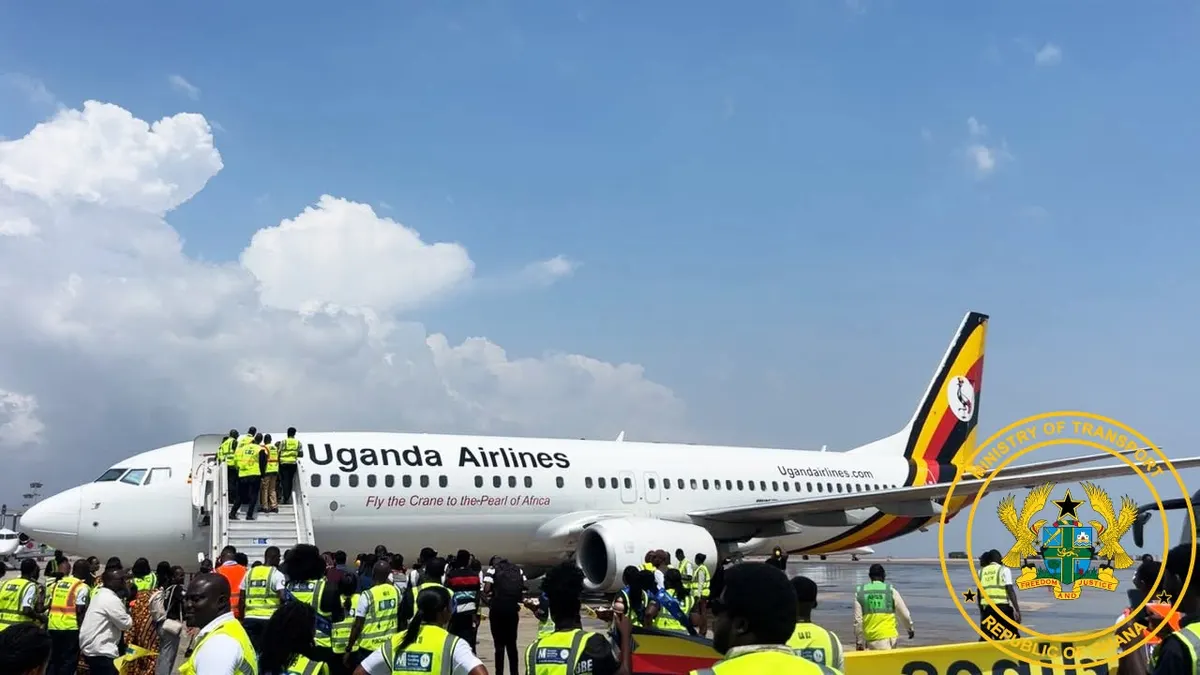 Uganda Airlines Launches Inaugural Entebbe-Lagos-Accra Flight: A Major Boost for Trade, Travel, and Tourism in Ghana