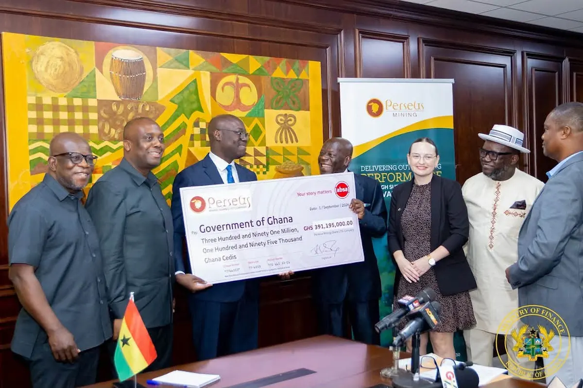Ghana’s State Coffers Receive GH¢391m Boost: Finance Minister Hails Perseus Mining Dividend