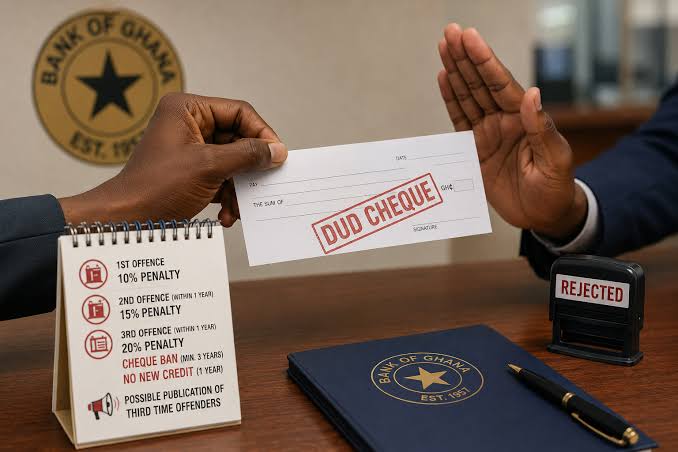 Bank of Ghana Announces 1-Year Credit Ban for Dud Cheque Issuers: What You Need to Know