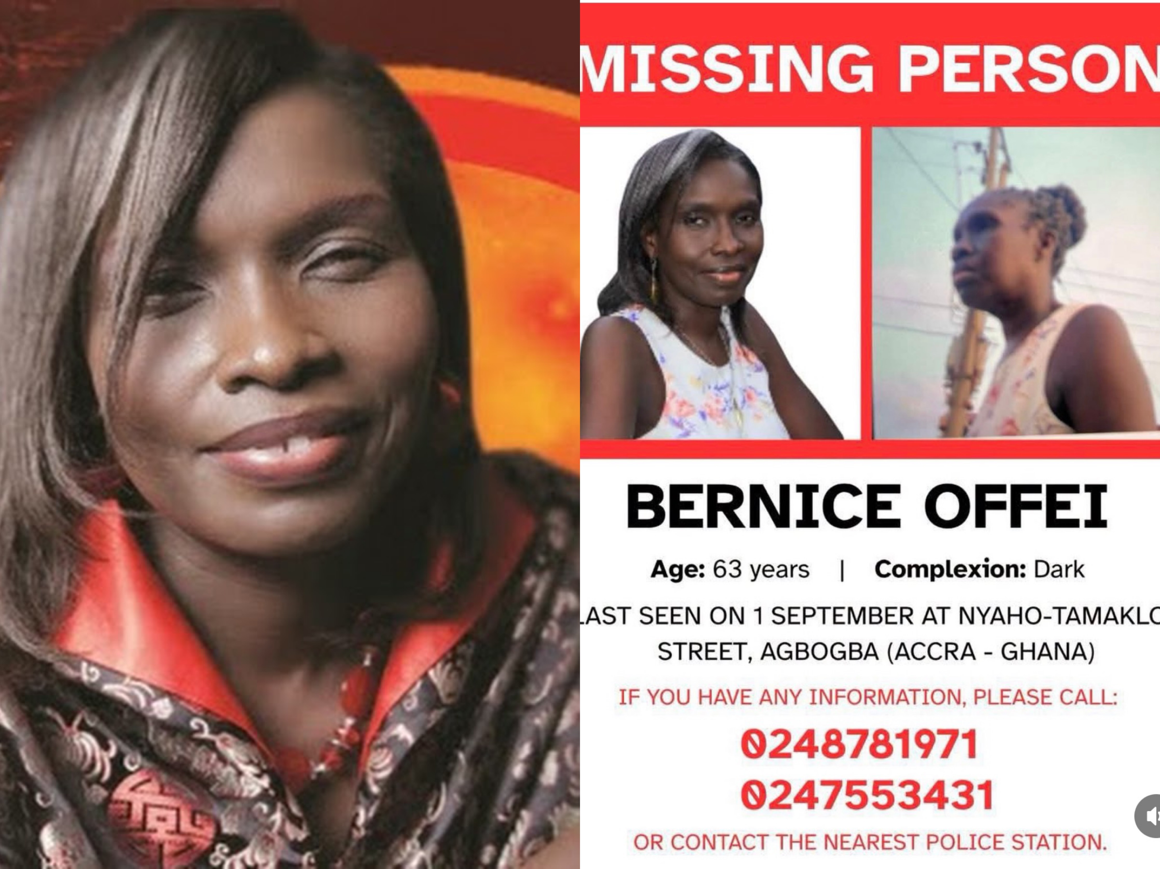 63-Year-Old Ghanaian Gospel Legend Bernice Offei Reported Missing in Accra